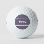 Custom Golfer Classic Name Monogram Lila für sie Golfball (Vorderseite)