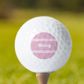 Custom Golfer Classic Name Monogram Pink für sie Golfball