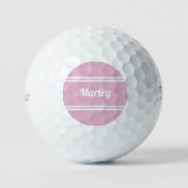 Custom Golfer Classic Name Monogram Pink für sie Golfball (Vorderseite)