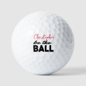 Custom Golfer Funny Mindset Mit Monogramm Golfball (Vorderseite)