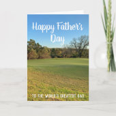 Custom Golfer Happy Vatertag Golf Course Foto Karte (Vorderseite)