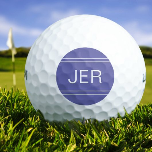 Custom Golfer Mit Monogramm Initials Periwinkle Bl Golfball
