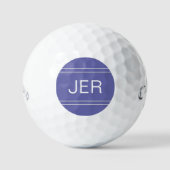 Custom Golfer Mit Monogramm Initials Periwinkle Bl Golfball (Vorderseite)