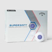 Custom Golfer Mit Monogramm Initials Periwinkle Bl Golfball (Verpackung)