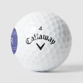 Custom Golfer Mit Monogramm Initials Periwinkle Bl Golfball (Logo)