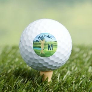 Custom Golfer Name 3-D Monogram Golfball