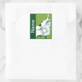 Custom Golfer Ovaler Aufkleber (Tasche)