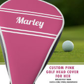 Custom Golfer Sports Modern Mit Monogramm Girl Pin Golf Headcover