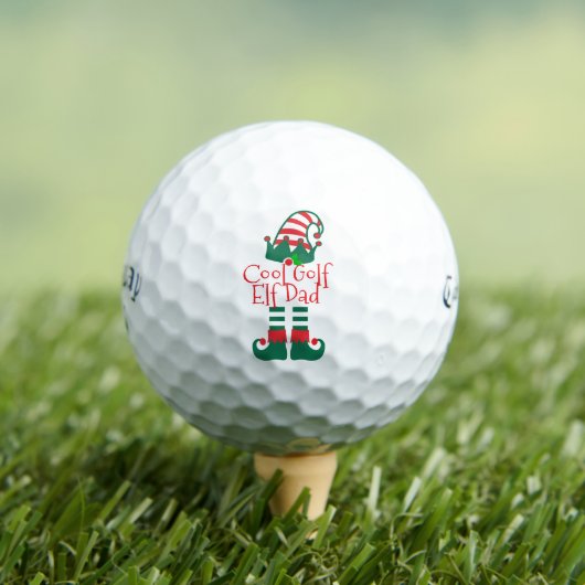 Custom Golfer Vater Elf Personalisierter Weihnacht Golfball (Insitu T-Shirt)