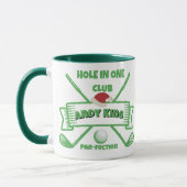 Custom Golfer Weihnachtsgeschenk, Personalisierter Tasse (Links)