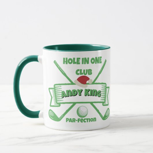 Custom Golfer Weihnachtsgeschenk, Personalisierter Tasse (Links)