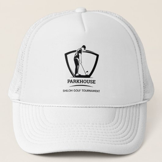 Custom Golfers Name Turnament Golf Hat Truckerkappe (Vorderseite)