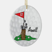 Custom - Golfing 🏌️ ‍ auf dem Grünen ♀️ | Golf Keramik Ornament (Rechts)