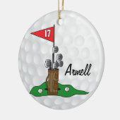 Custom - Golfing 🏌️ ‍ auf dem Grünen ♀️ | Golf Keramik Ornament (Links)