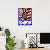 CUSTOM GOMETZ FARMEN PATRIOTISCHER ZIEGENPOSTER POSTER (Heimbüro)