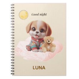 Custom Good Night Puppy Journal Notizblock