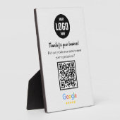 Custom Google Review QR Code Business Plaque Fotoplatte (Seite)