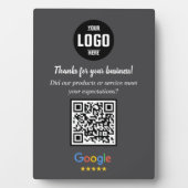 Custom Google Review QR Code Business Plaque Fotoplatte (Vorderseite)