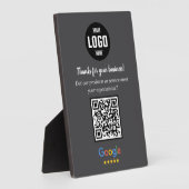 Custom Google Review QR Code Business Plaque Fotoplatte (Seite)