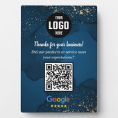 Custom Google Review QR Code Business Plaque Fotoplatte (Vorderseite)