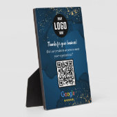 Custom Google Review QR Code Business Plaque Fotoplatte (Seite)