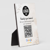 Custom Google Review QR Code Business Plaque Fotoplatte (Seite)