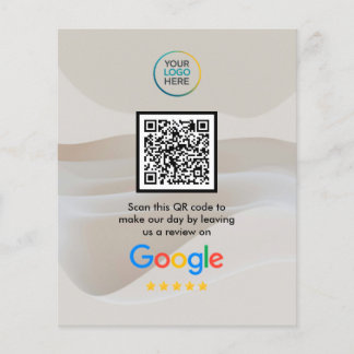 Custom Google Reviews QR Code  Flyer