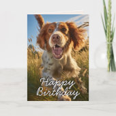 Custom Gordon Setter Happy Birthday Card Dankeskarte (Vorderseite)