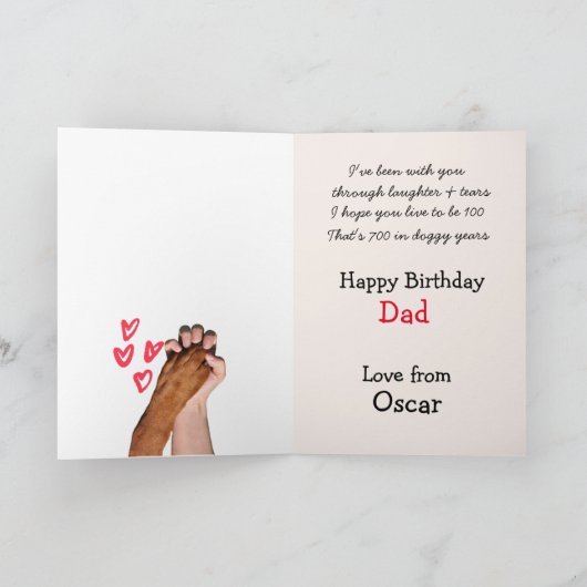 Custom Gordon Setter Happy Birthday Card Dankeskarte (Innenseite)