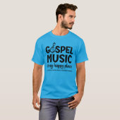 Custom GOSPEL MUSIC IST MEIN GLÜCKLICHER ORT T - S T-Shirt (Vorne ganz)