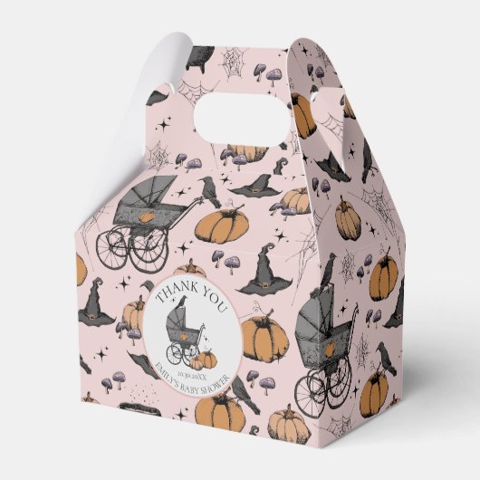 Custom Goth Pink Baby Carriage Halloween Geschenkschachtel (Vorderseite)
