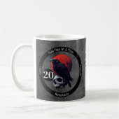 Custom Gothic Raven Erholung Milestone Geschenk Kaffeetasse (Links)