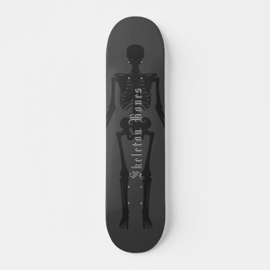 Custom Gothic Skeleton Skateboard (Vorne)