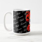 Custom Gothic Skull Rote Rosen Kaffee Tasse (Links)