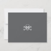 Custom Gothic Stationery Skull & Crossbones Mitteilungskarte (Rückseite)