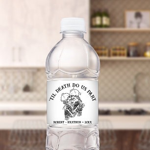 Custom Gothic Wedding Party Gefallen Personalisier Wasserflaschenetikett