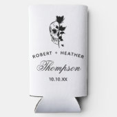 Custom Gothic Wedding Til Death Do us Part Beer Selters Dosenkühler (Rückseite)