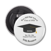 Custom Grad Cap Reunion Keepsake Bottle Opener Flaschenöffner (Vorderseite)