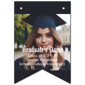 Custom Grad Foto, Name, Abschluss Class, School Wimpelkette (Zweite Fahne)
