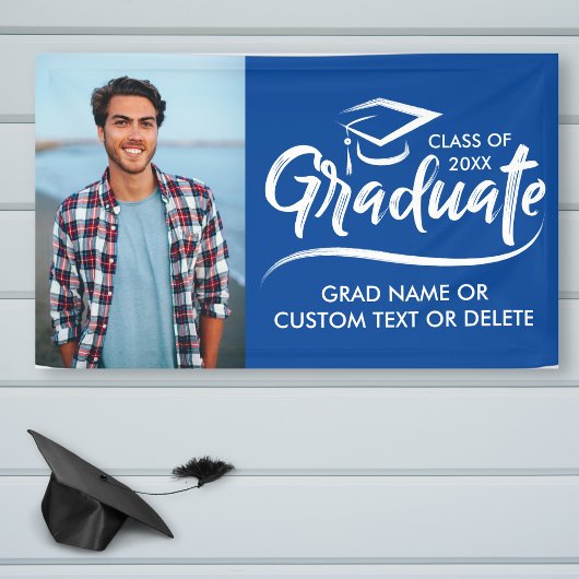 Custom Grad Foto School Colors Moderner Abschluss Banner