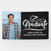 Custom Grad Foto School Colors Moderner Abschluss Banner (Horizontal)