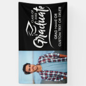 Custom Grad Foto School Colors Moderner Abschluss Banner (Vertikal)