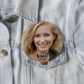 Custom Grad Party Senior Foto Proud Parent Button (Beispiel)