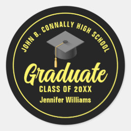 Custom Graduate Party Runder Aufkleber