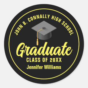 Custom Graduate Party Runder Aufkleber