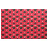 Custom Graduation Cap Class Year Red Stoff (Fat Quarter (45,7 x 55,9 cm))