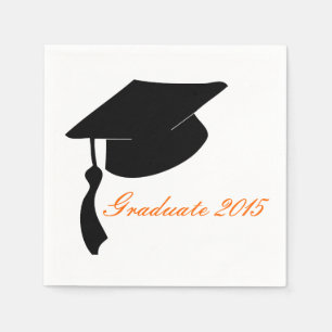 Custom Graduation Cap Party Paper Napkin Set Serviette