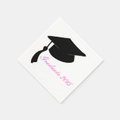 Custom Graduation Cap Party Paper Napkin Set Serviette (Ecke)