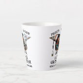 Custom Graduation Cap tassel Foto stolzer Vater Milchtasse (Vorderseite)