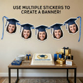 Custom Graduation Face Photo Sticker